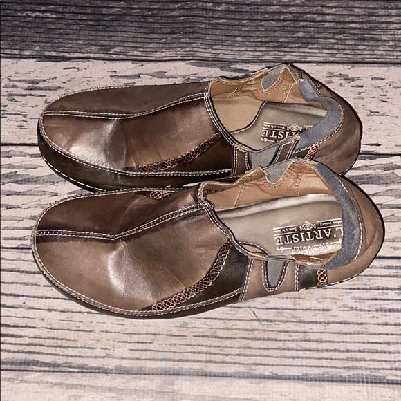 L’artiste Brown Leather Loafers Shoes Size 39 - Picture 3 of 7